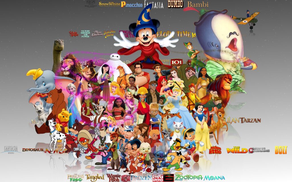 Культовые персонажи мультфильмов Disney